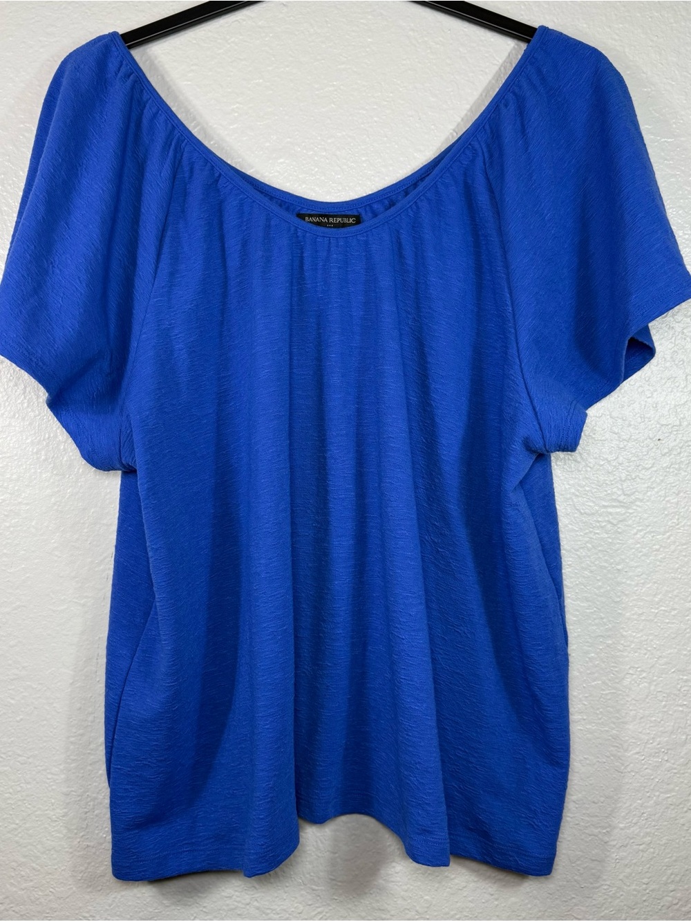 Banana Republic Royal Blue Short Sleeve Top Women's Size XL Blouse
